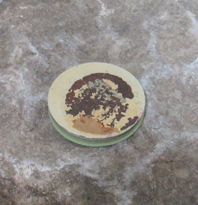 Vintage Metal Floral Compact - Thumbnail 2