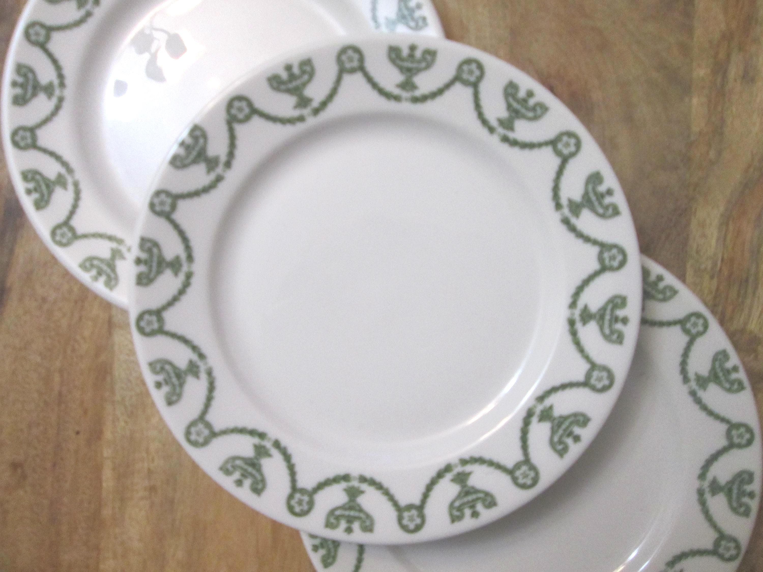 Vintage Syracuse China St. Elmo Pattern Restaurant Ware Bread Plates, Lot of 3