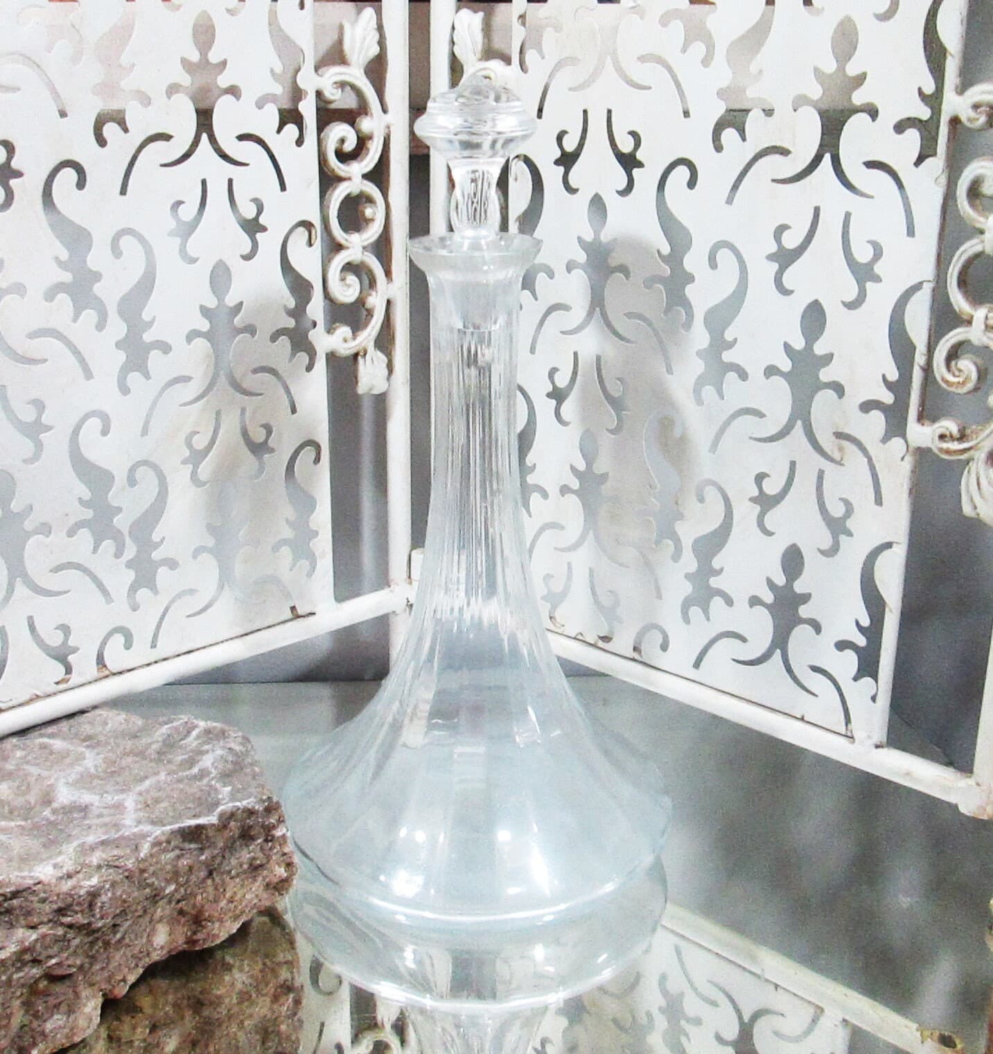 Vintage Glass Ship's Decanter