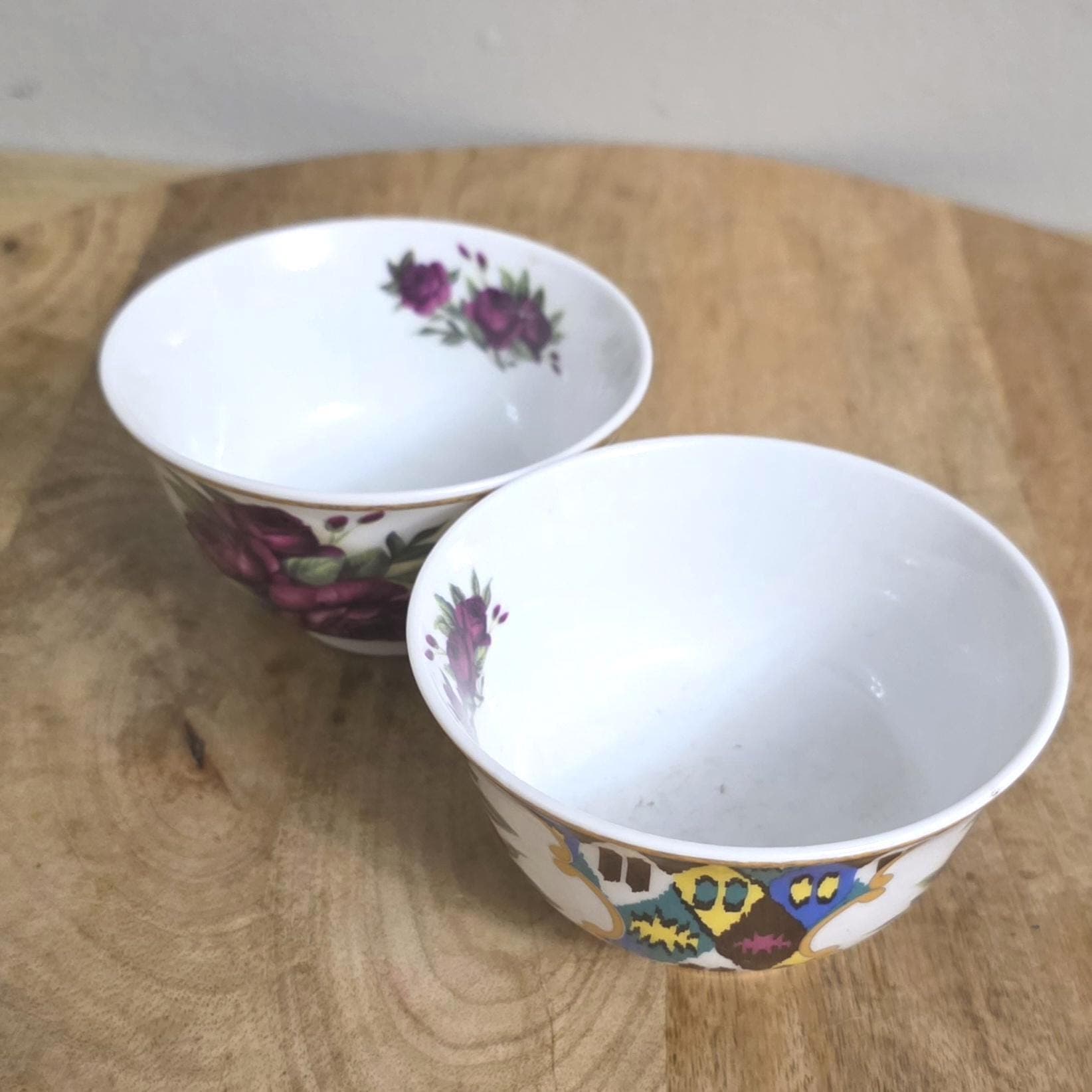 Vintage Karoleva Porcelain Floral Bullion Cup, 2 Available - Thumbnail 5
