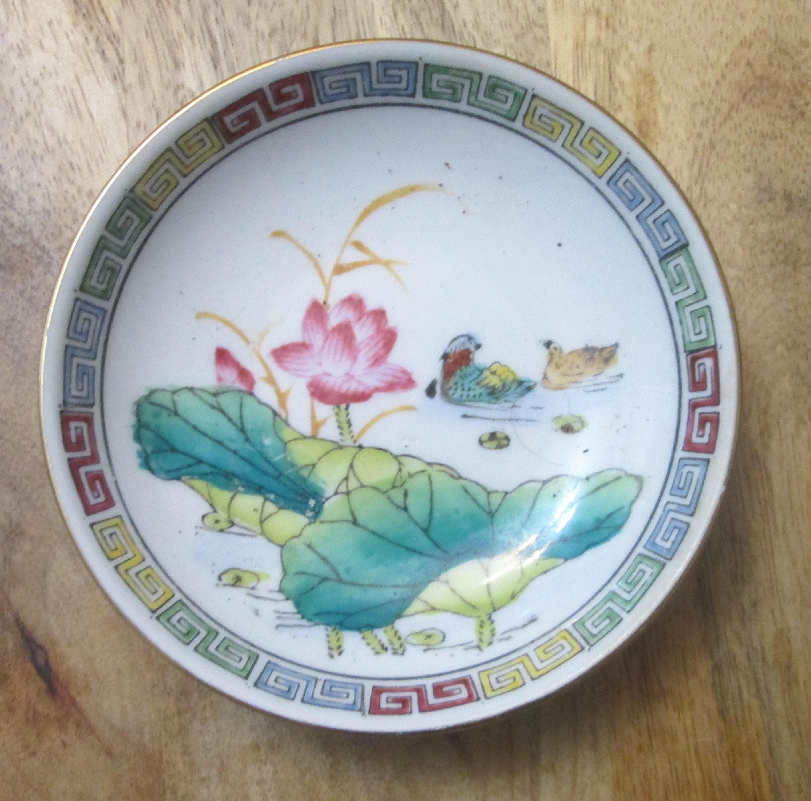 Vintage Chinese Porcelain Enamel Bowl