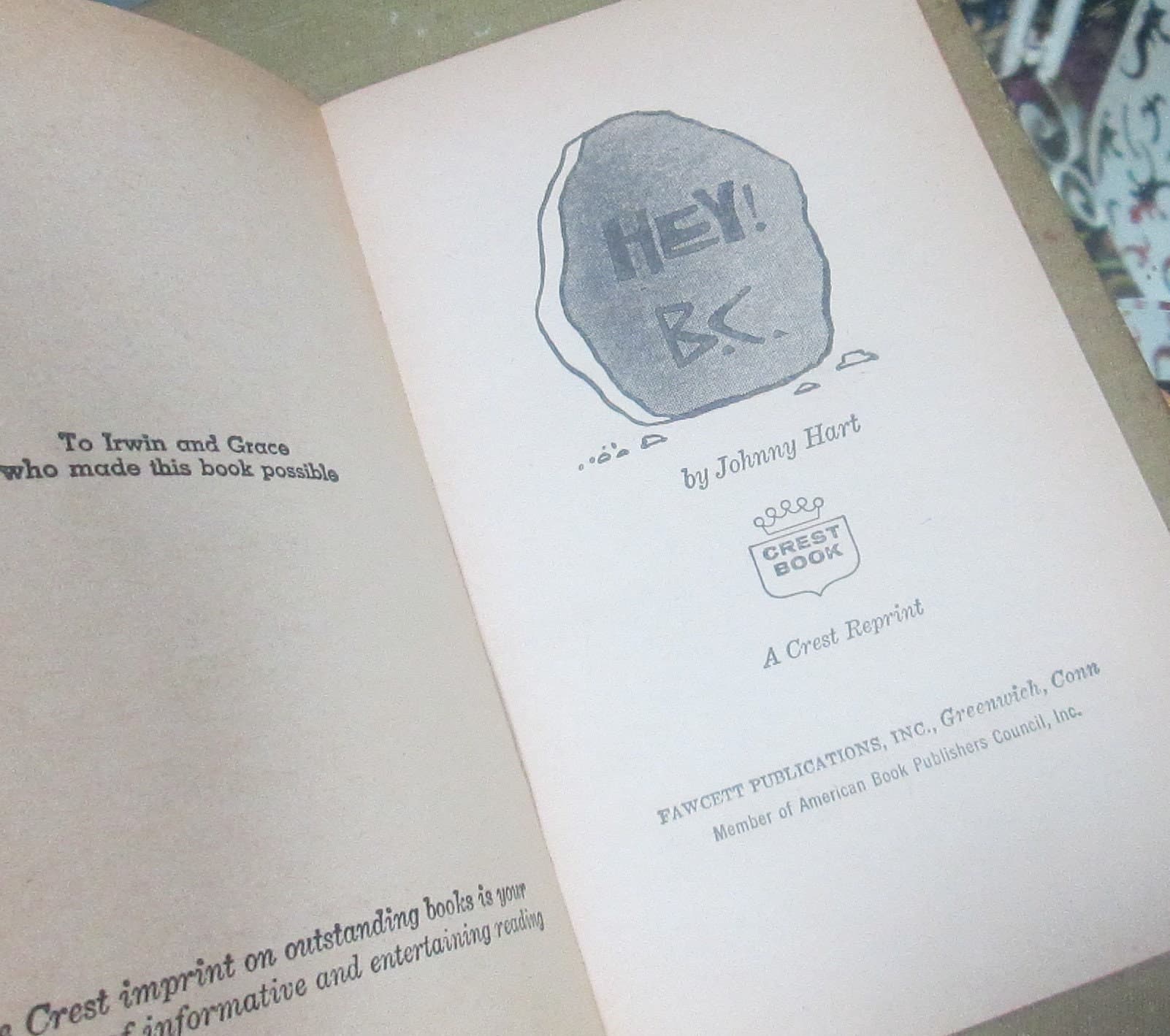 Vintage Paperback Hey! B.C. by Johnny Hart, 1960 - Thumbnail 2