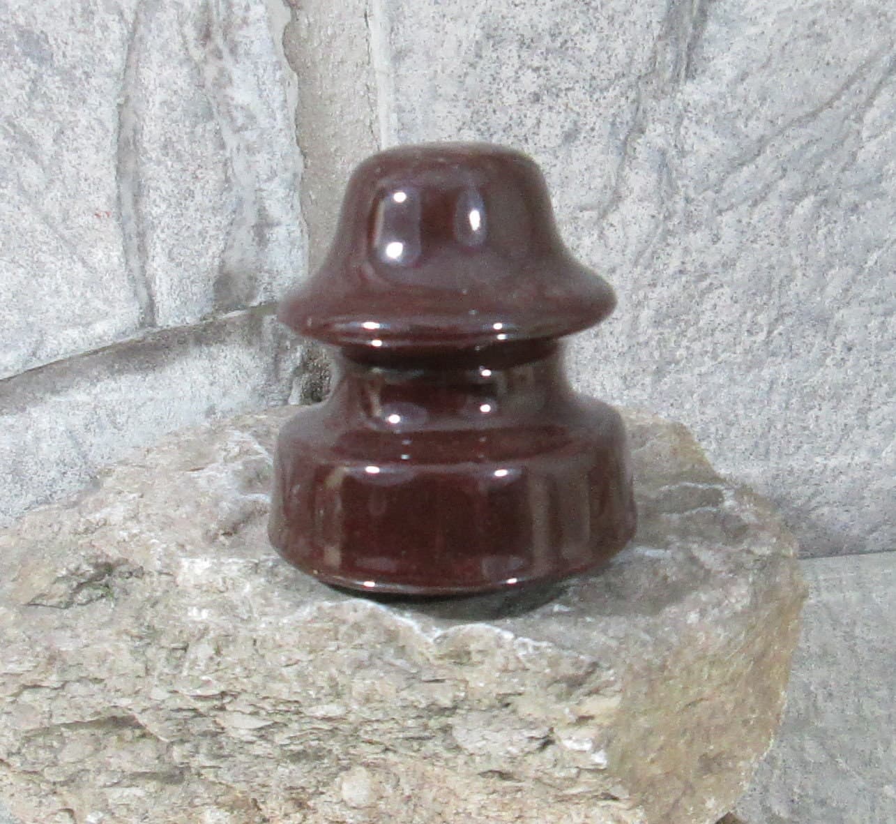 Vintage Ohio Brass Brown Ceramic Insulator