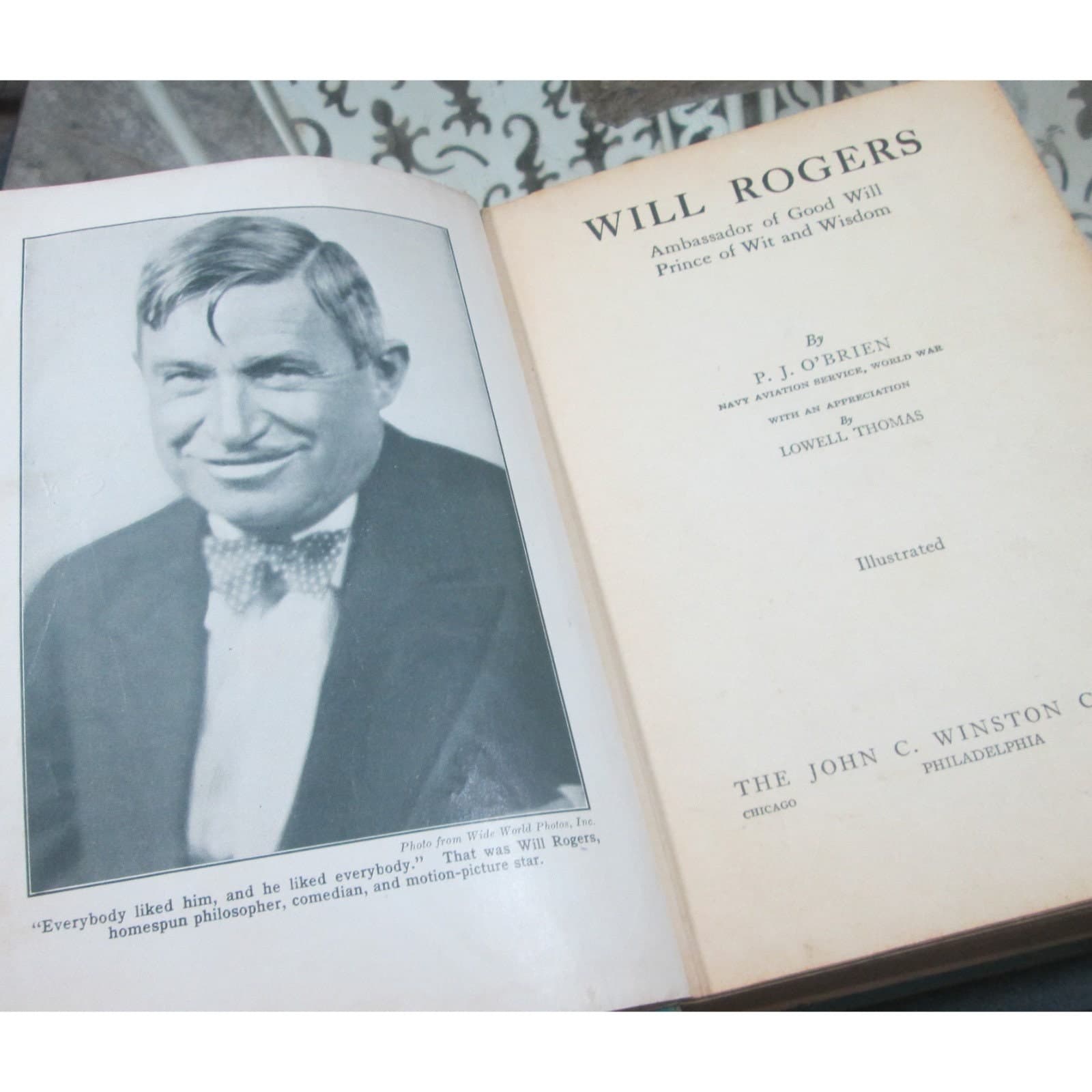 Vintage Will Rogers Book, P.J. O'Brien, 1935 - Thumbnail 4