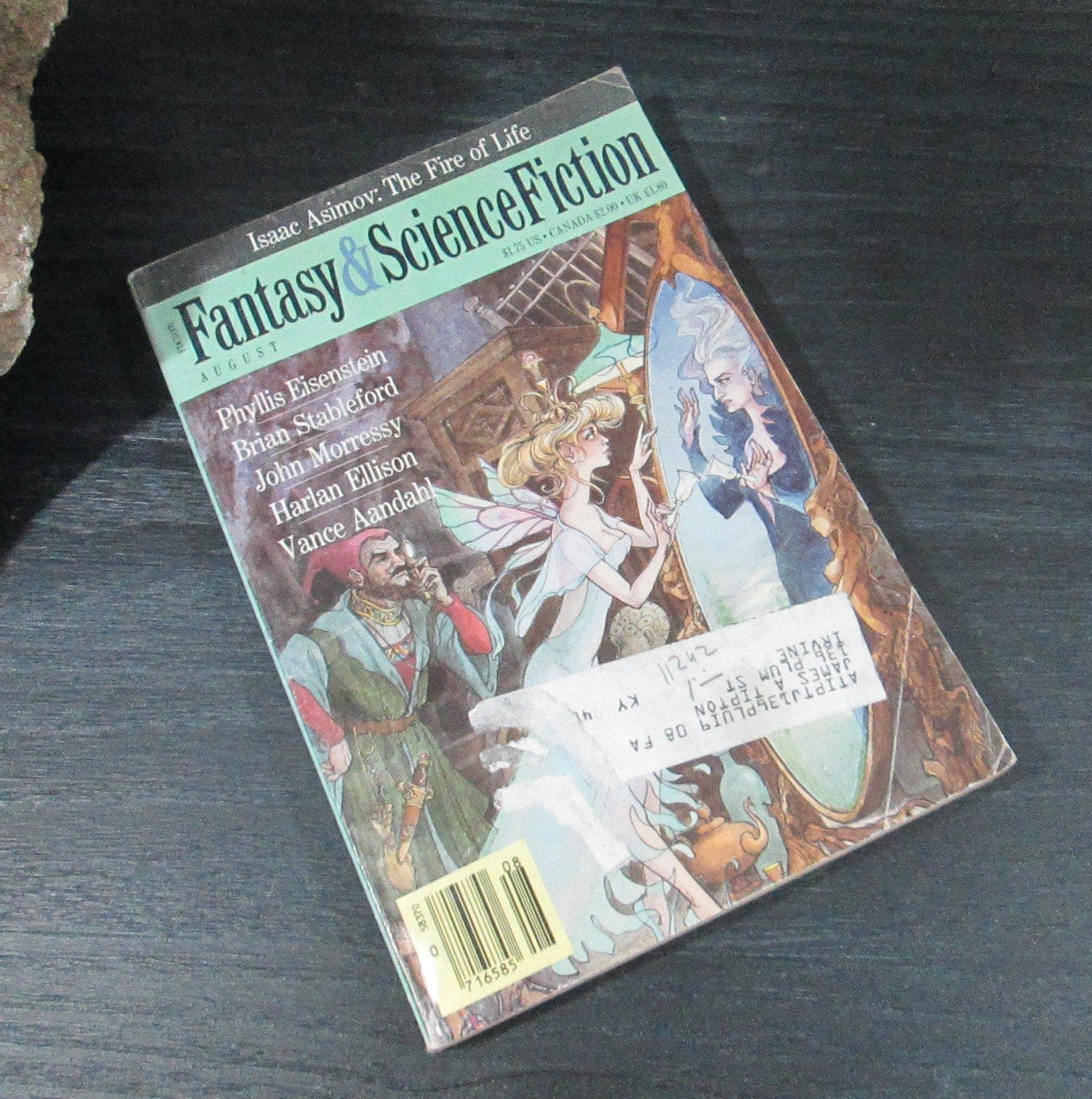 Vintage Fantasy & Science Fiction Magazine, August 1988