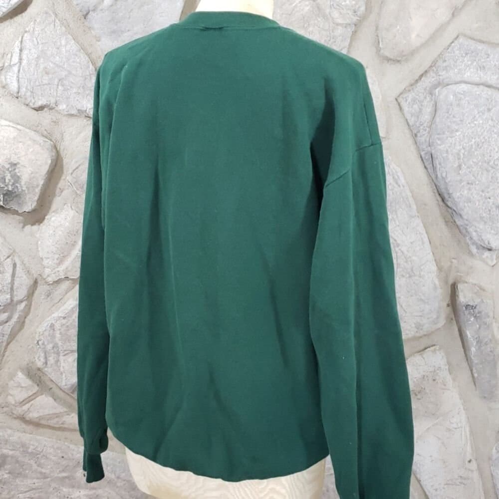 Vintage Jerzees Freeport Bahamas Green Sweatshirt - Thumbnail 3