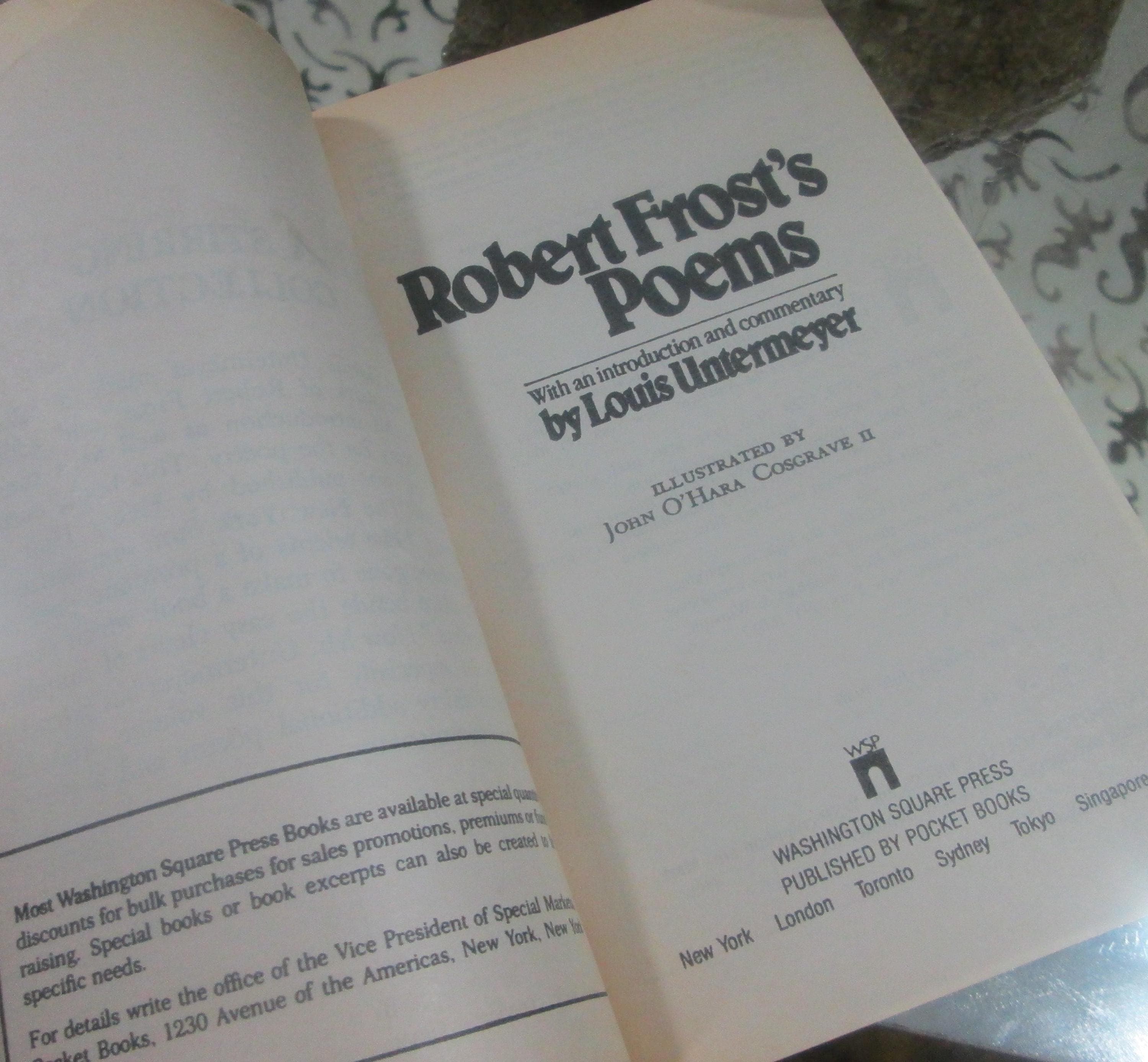 Robert Frost's Poems, New Enlarged Anthology, 1971, Vintage Poetry Book - Thumbnail 3
