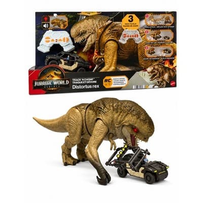 Jurassic World Rebirth Track N Chomp Distortus Rex RC Set - New in Box