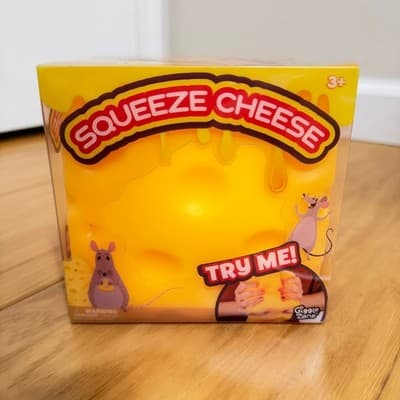GIANT Squeeze Cheese Squishy Toy Stress Relief Fidget NEW FAST SHIP