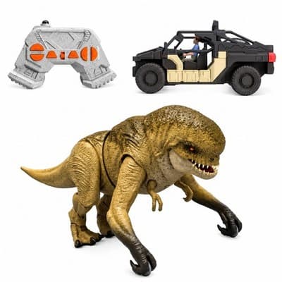 Jurassic World Rebirth Track N Chomp Distortus Rex RC Set - New in Box - Thumbnail 3