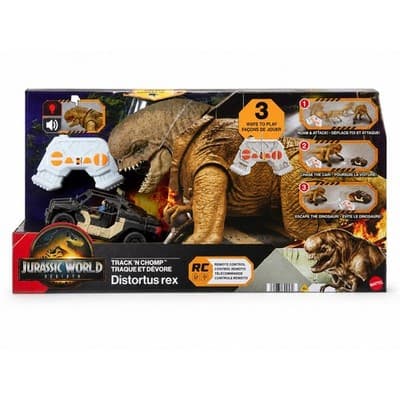Jurassic World Rebirth Track N Chomp Distortus Rex RC Set - New in Box - Thumbnail 2