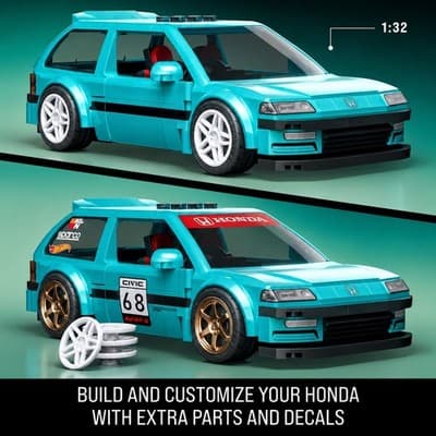 Hot Wheels Mattel Brick Shop Custom ’90 Honda Civic EF - NEW FAST SHIP - Thumbnail 2