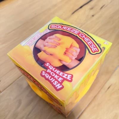 GIANT Squeeze Cheese Squishy Toy Stress Relief Fidget NEW FAST SHIP - Thumbnail 3