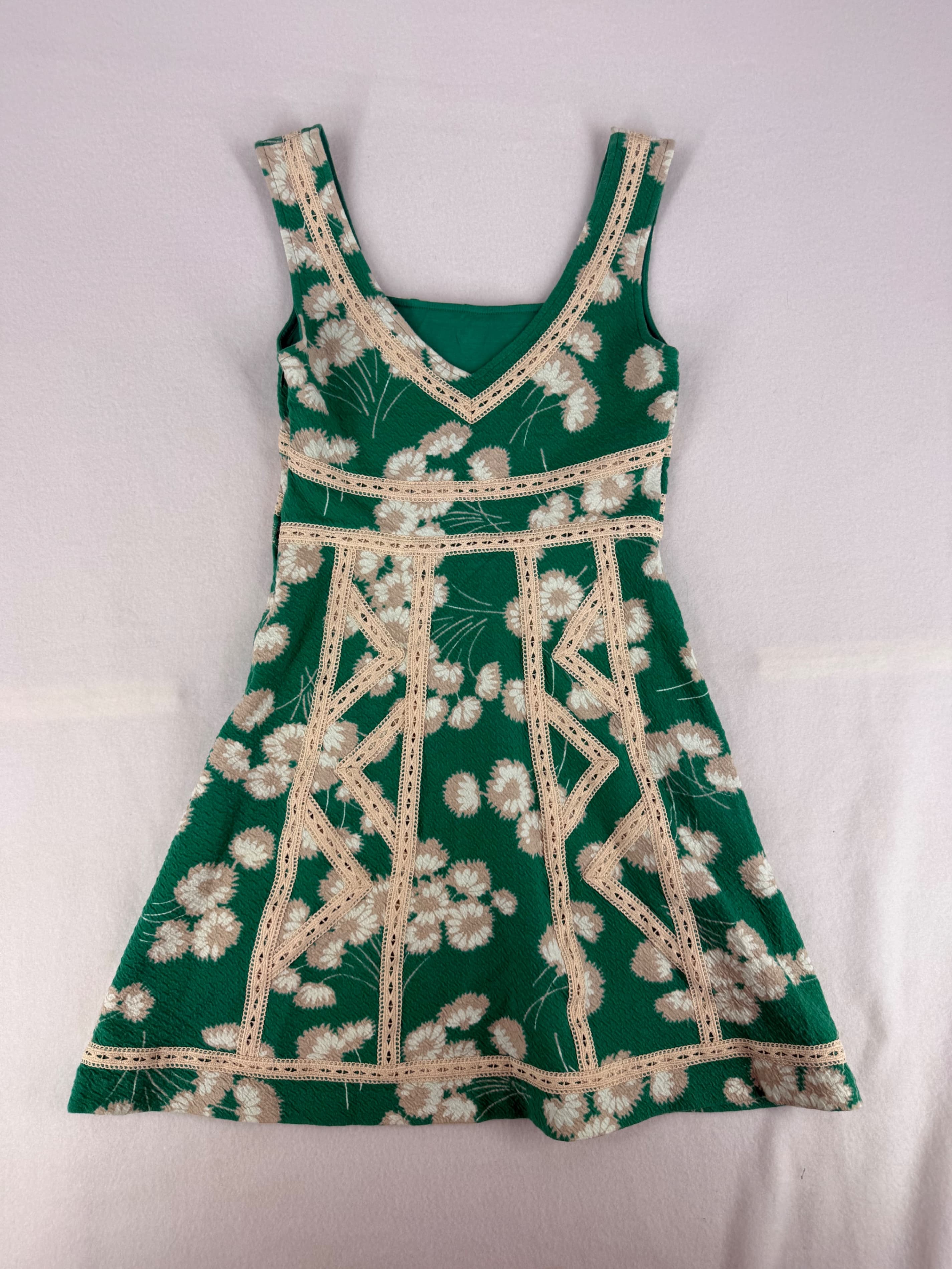 Maeve Anthropologie Floral Dandelion Emma Fit & Flare Short Dress Size 6 Summer - Thumbnail 4