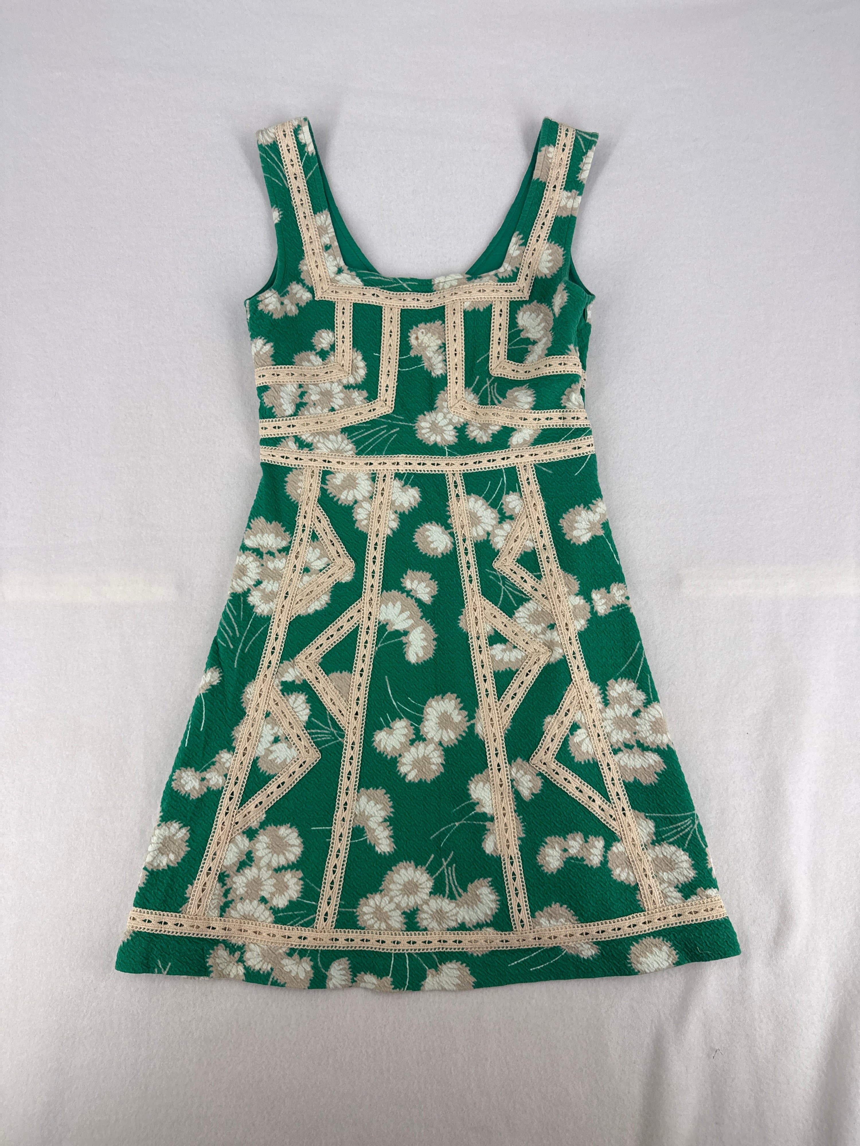 Maeve Anthropologie Floral Dandelion Emma Fit & Flare Short Dress Size 6 Summer - Thumbnail 6