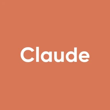 Claude Logo Design on Orange Background