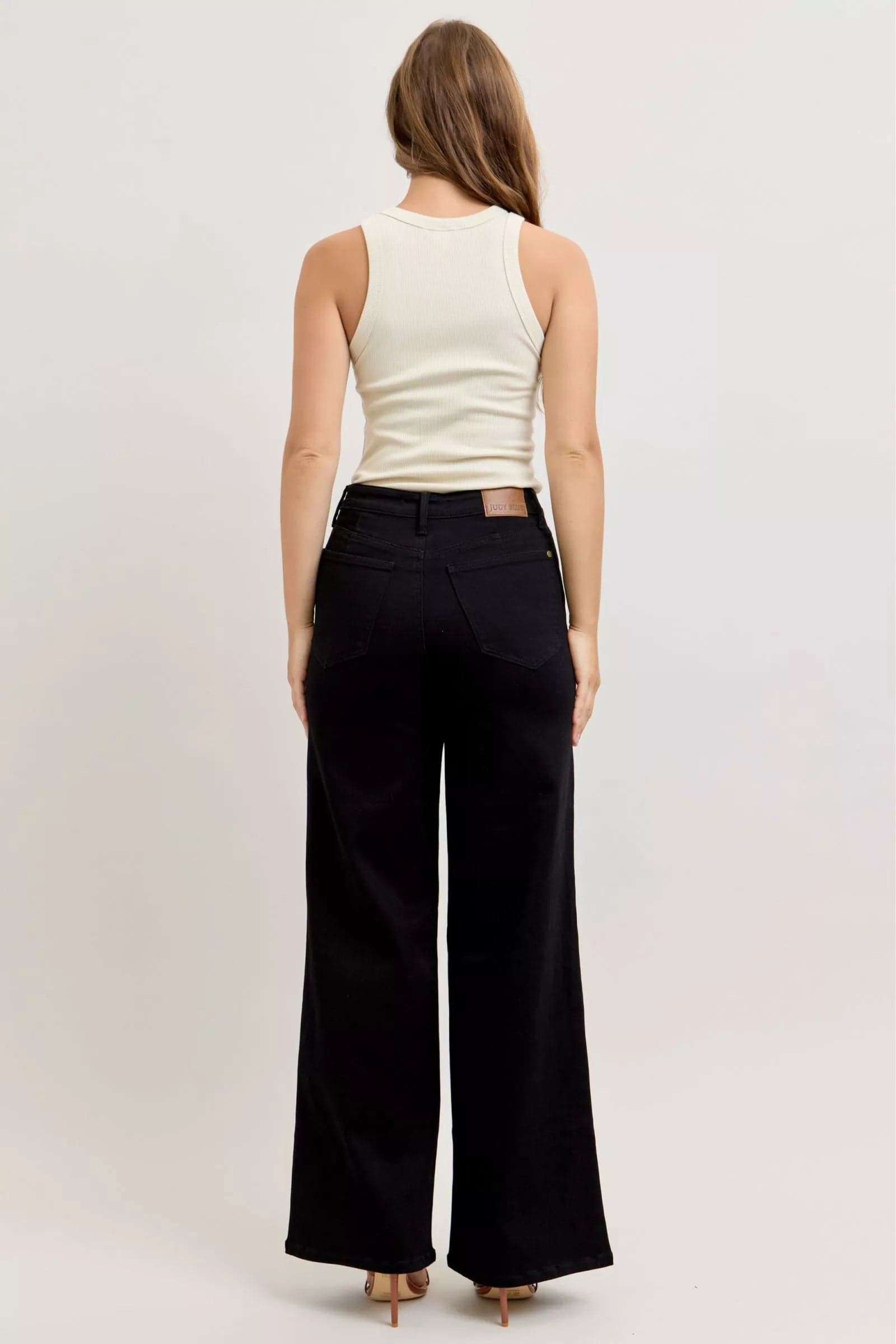 Judy Blue High-Waisted Wide Leg Jeans - BK / 15(32) - Thumbnail 8