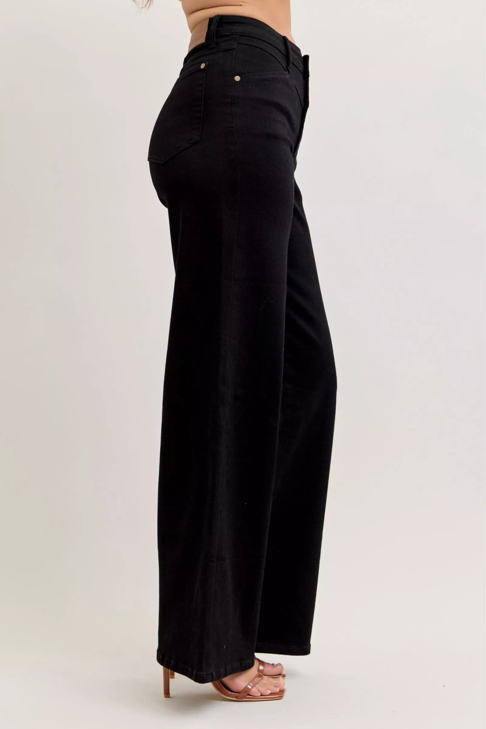 Judy Blue High-Waisted Wide Leg Jeans - BK / 13(31) - Thumbnail 2