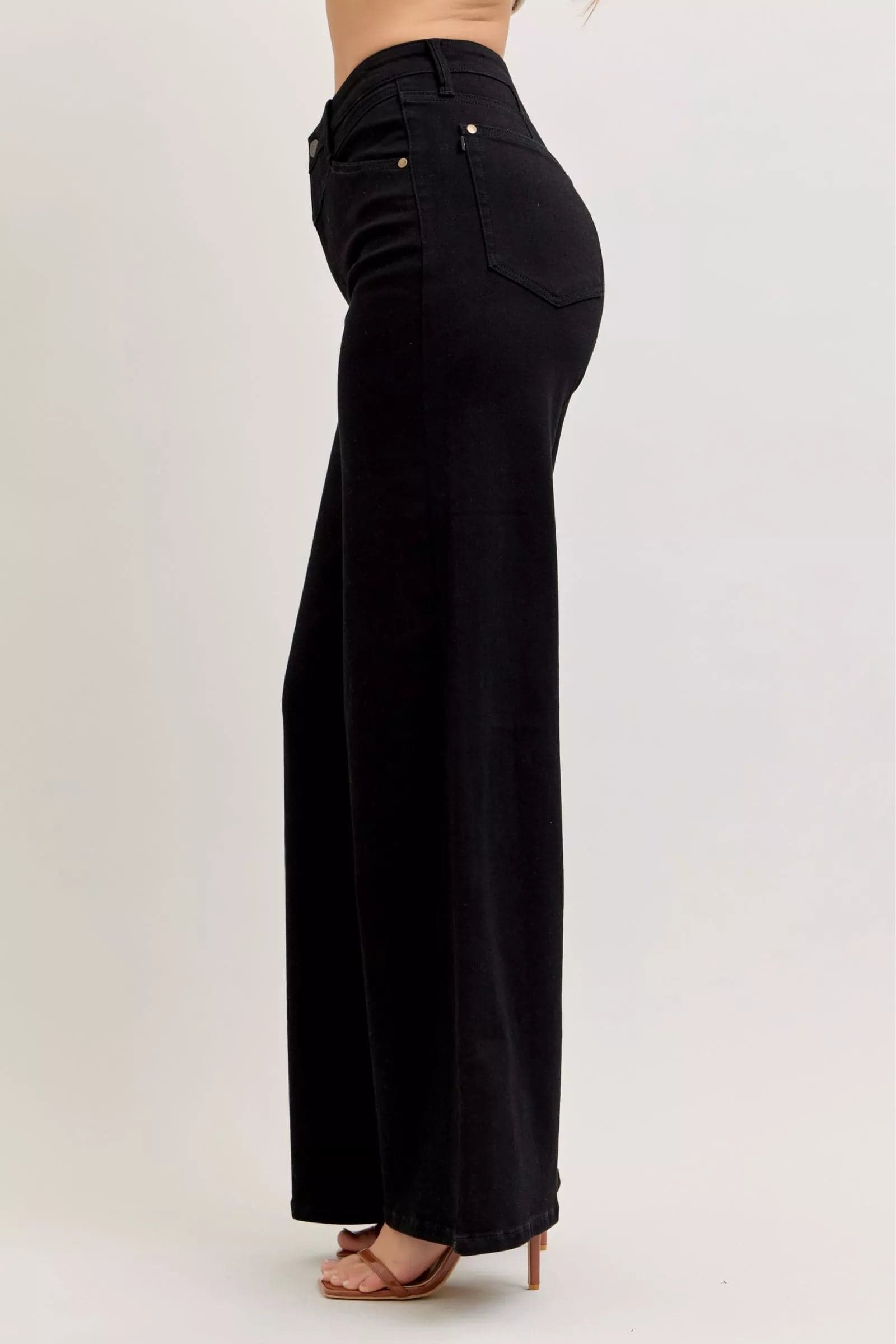 Judy Blue High-Waisted Wide Leg Jeans - BK / 11(30) - Thumbnail 3