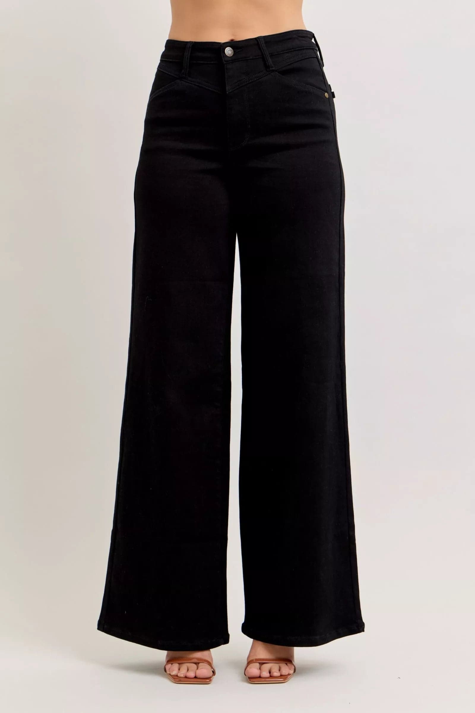 Judy Blue High-Waisted Wide Leg Jeans - BK / 0(24)