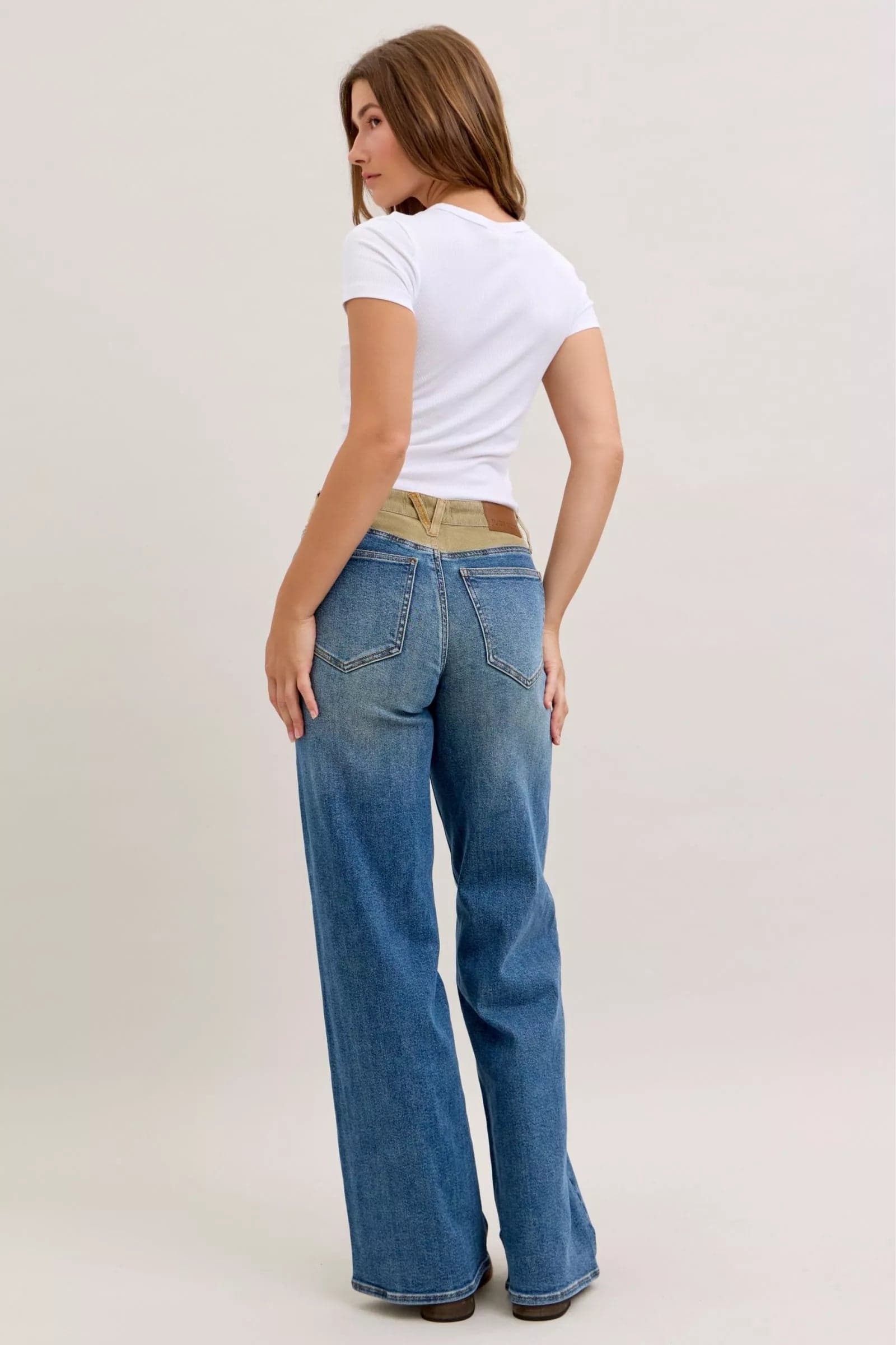 Judy Blue MR Column Straight Jeans with Corduroy Waist - MD / 13(31) - Thumbnail 8