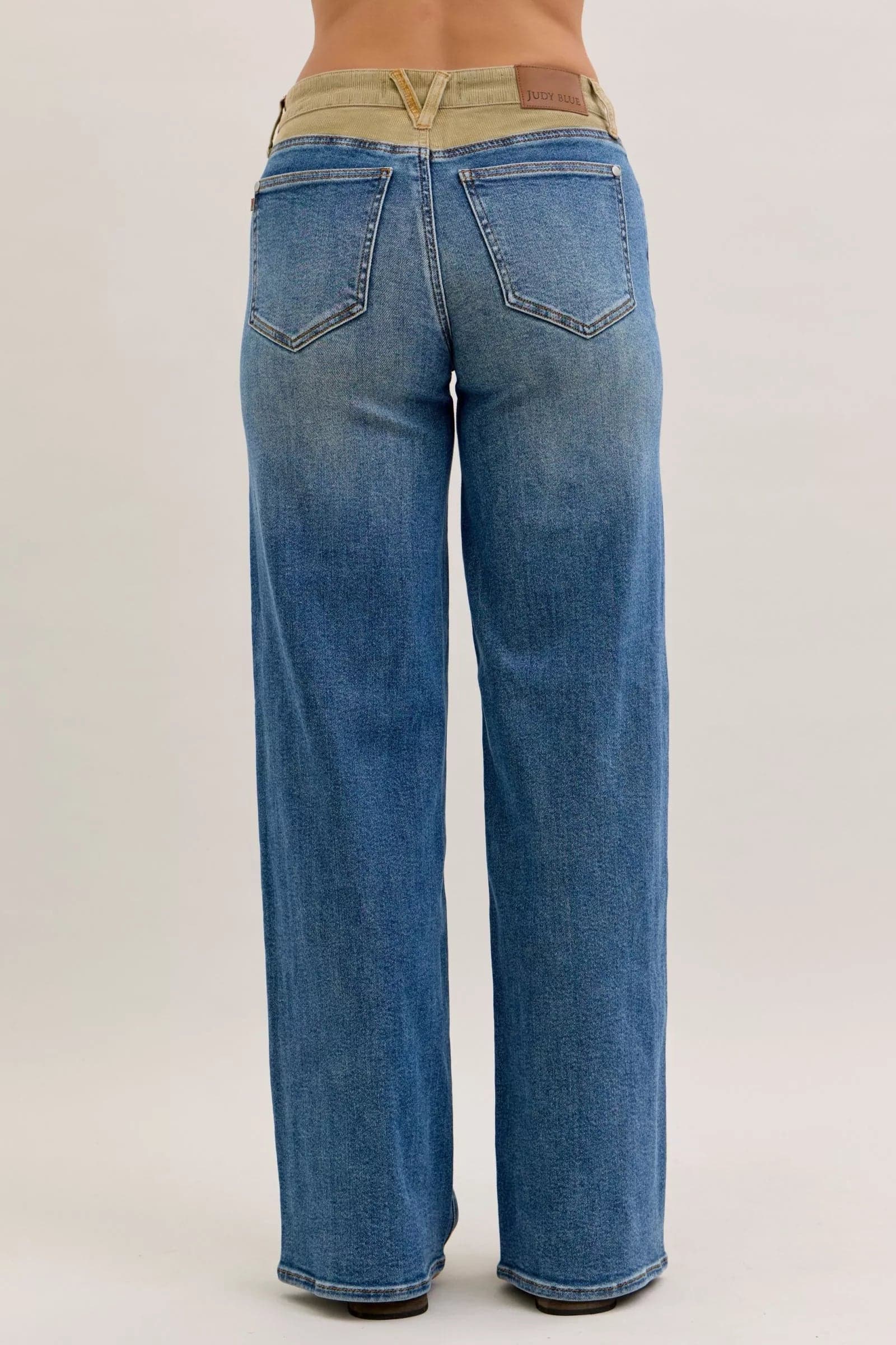 Judy Blue MR Column Straight Jeans with Corduroy Waist - MD / 15(32) - Thumbnail 4