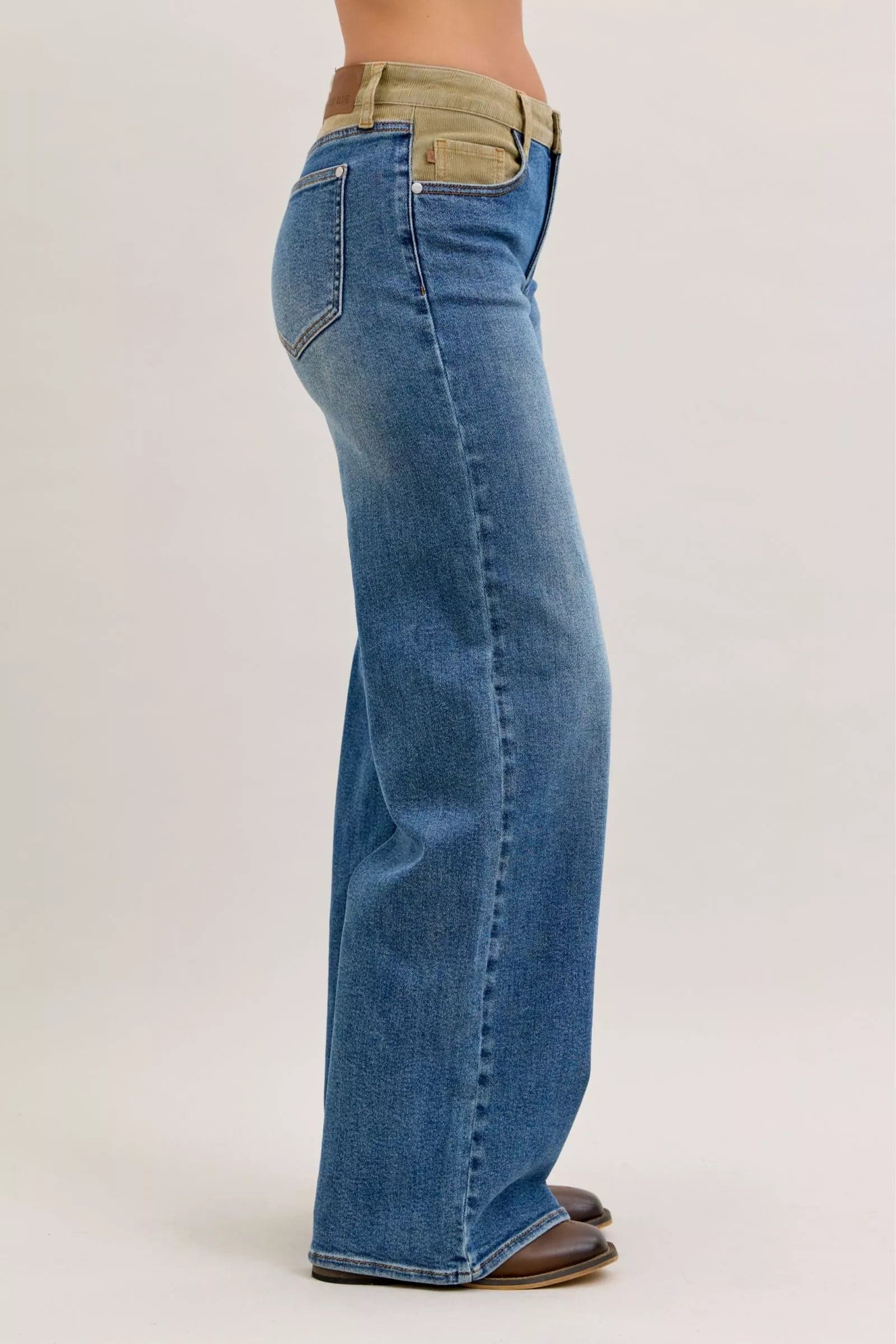 Judy Blue MR Column Straight Jeans with Corduroy Waist - MD / 11(30) - Thumbnail 2