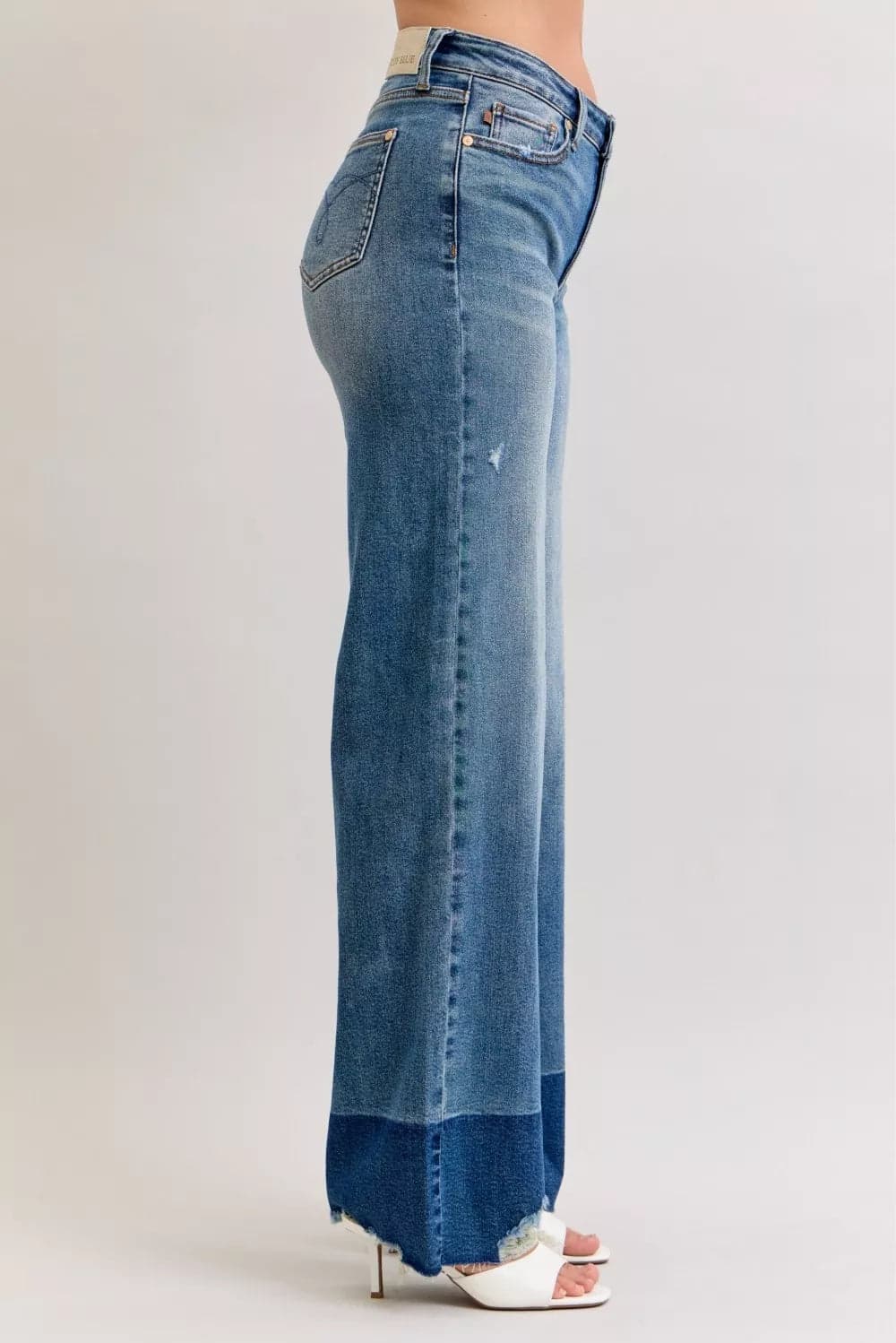 Judy Blue Raw Hem High Waist Column Straight Jeans - DK / 3(26) - Thumbnail 3