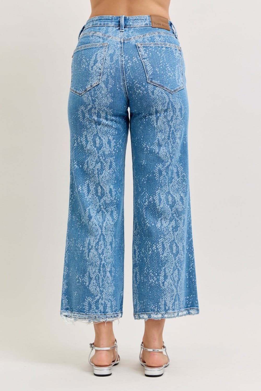 Judy Blue High Rise Ankle Wide Leg Jeans - PRINT / 0(24) - Thumbnail 4