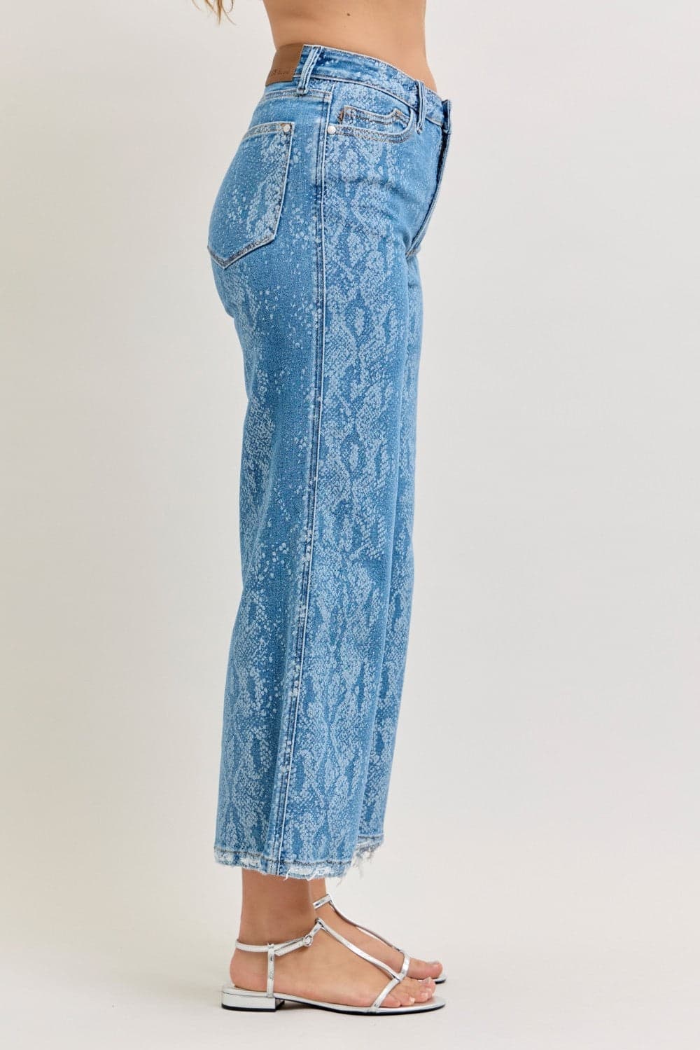 Judy Blue High Rise Ankle Wide Leg Jeans - PRINT / 7(28) - Thumbnail 2