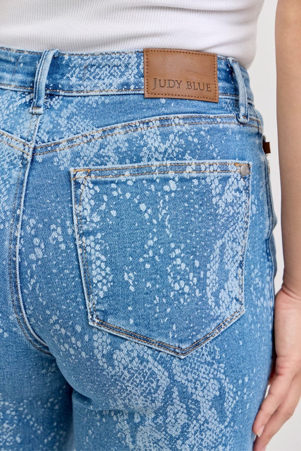 Judy Blue High Rise Ankle Wide Leg Jeans - PRINT / 1(25) - Thumbnail 6