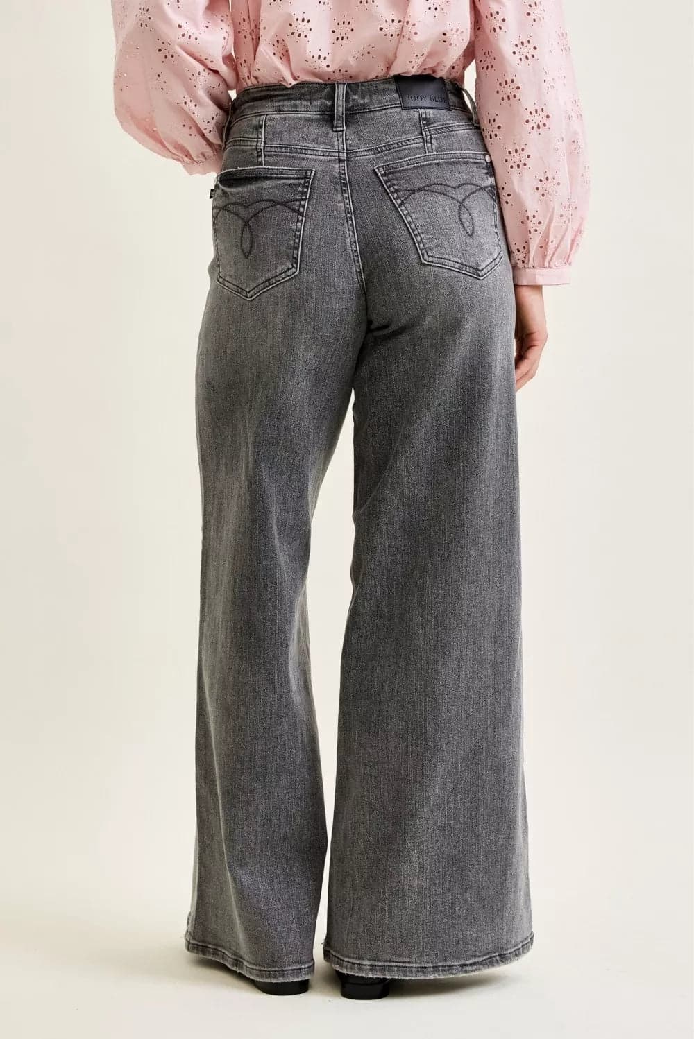 Judy Blue Mid Rise Palazzo Split Back Yoke - GRY / 11(30) - Thumbnail 5