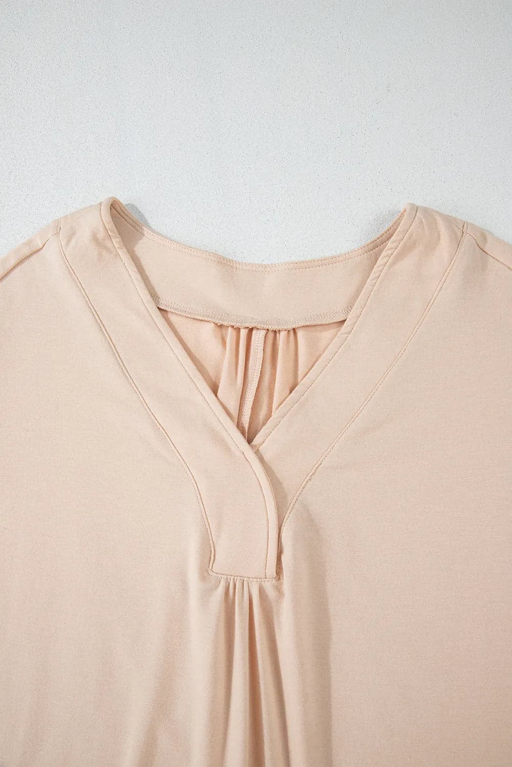 Printed V-Neck Long Sleeve Blouse - Dust Storm / L - Thumbnail 2