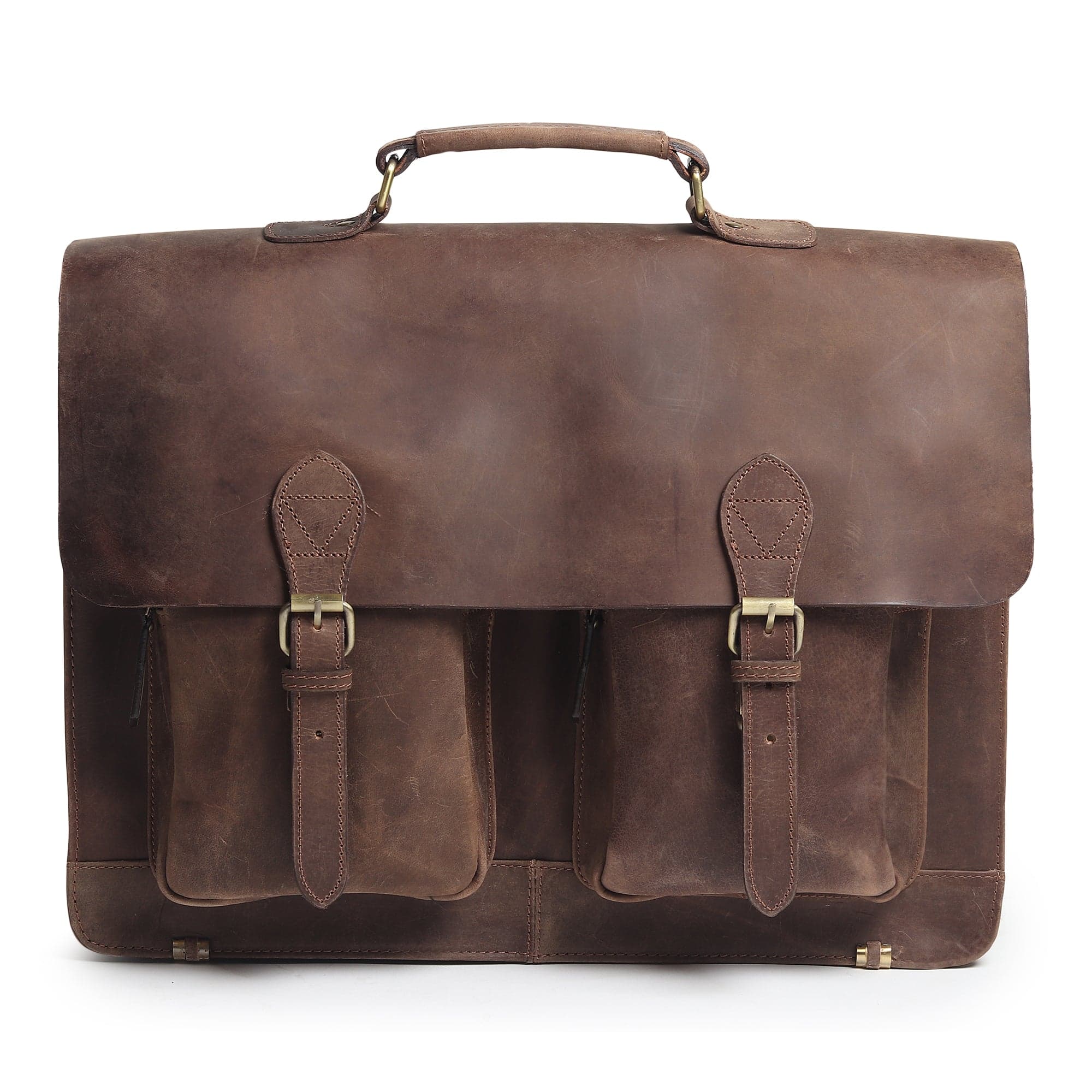 Buffalo Leather Messenger Bag - 18 Inch