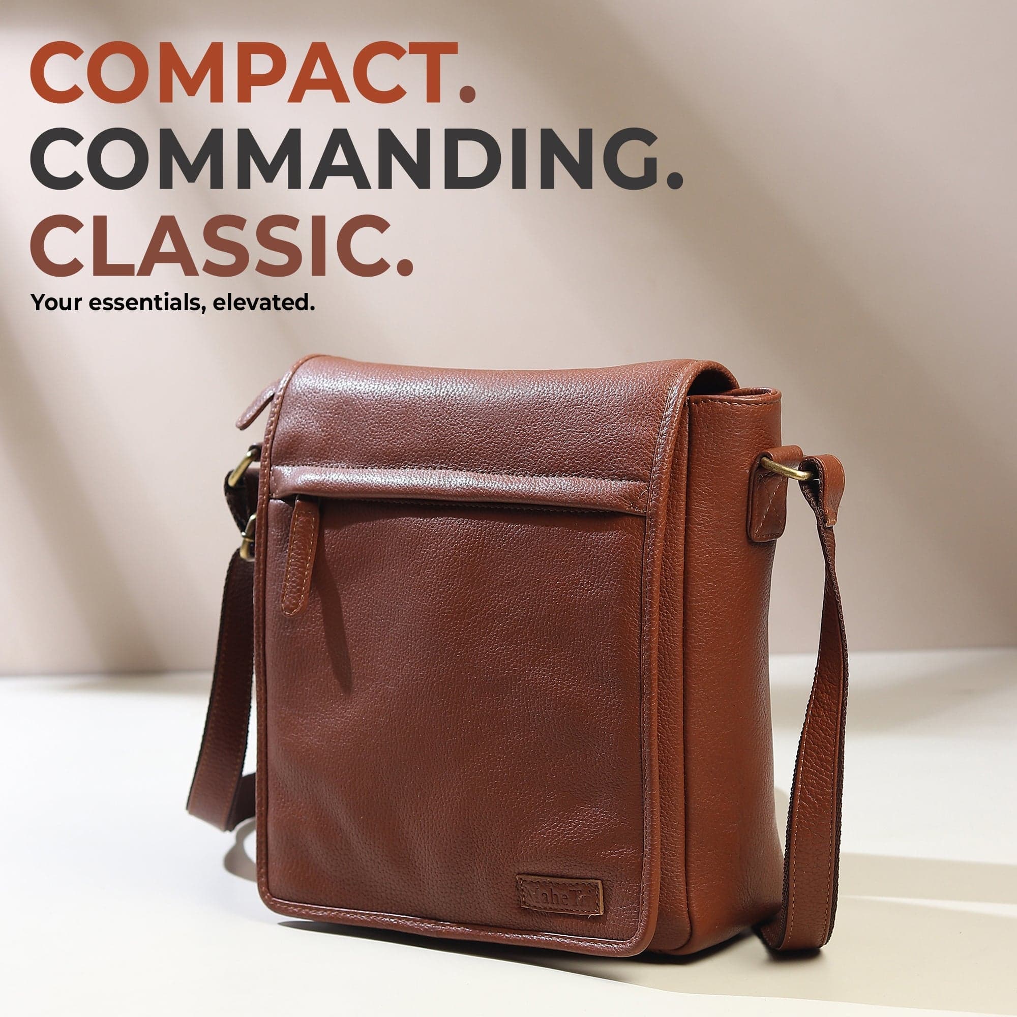 Leather Crossbody Bag for Travel Work - Thumbnail 4