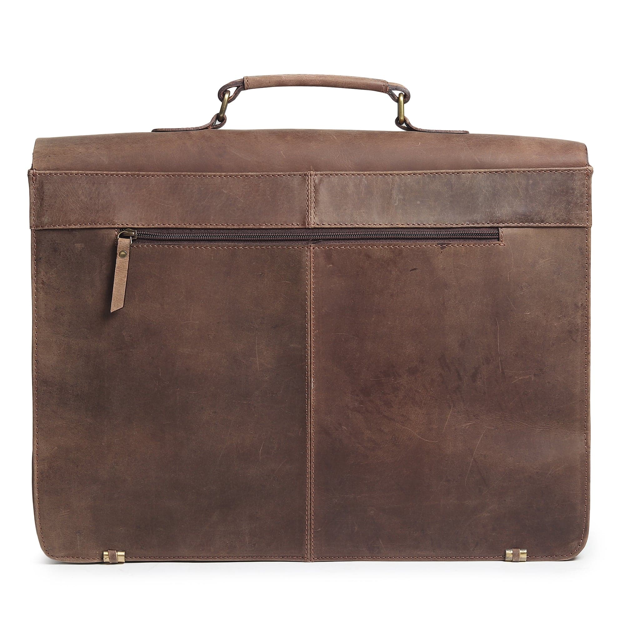 Buffalo Leather Messenger Bag - 18 Inch - Thumbnail 9