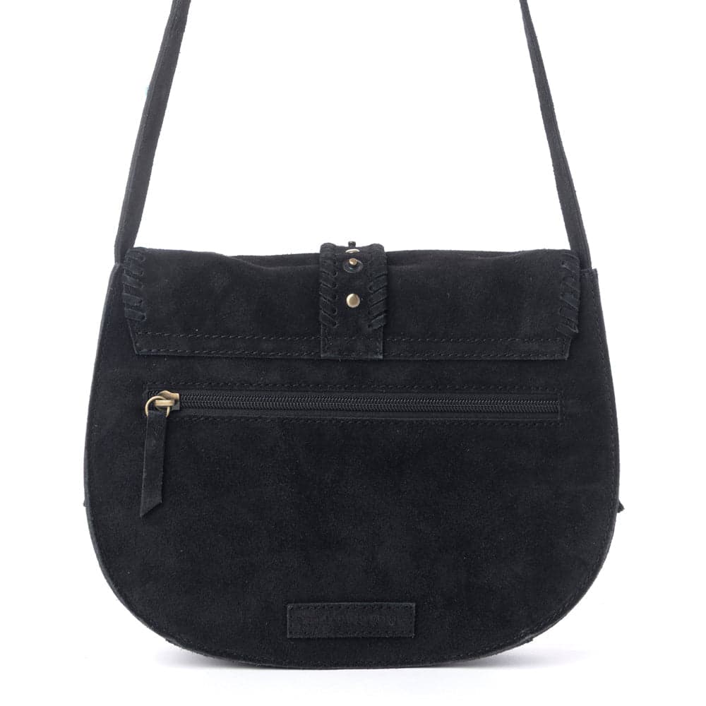Myra Yellowstone Iron Frontier Suede Leather Bag in Jet Black - Jet Black - Thumbnail 3