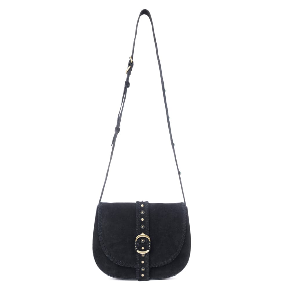 Myra Yellowstone Iron Frontier Suede Leather Bag in Jet Black - Jet Black - Thumbnail 4