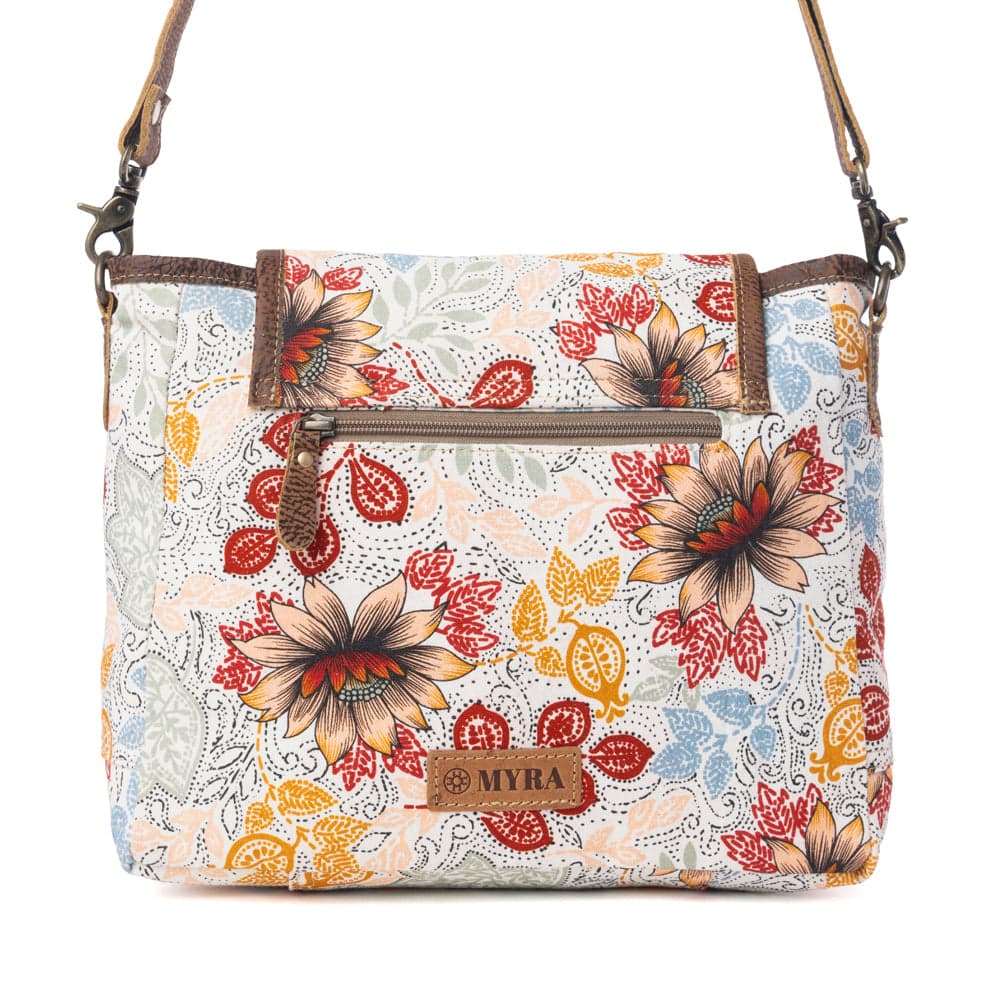 Myra Oakline Cotton & Leather Shoulder Bag in Powder Brown - Powder Brown - Thumbnail 3