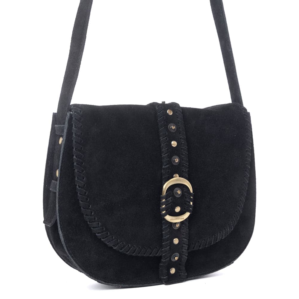 Myra Yellowstone Iron Frontier Suede Leather Bag in Jet Black - Jet Black - Thumbnail 2