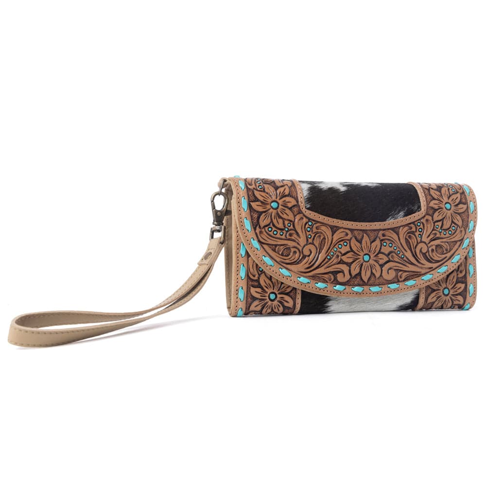Myra Stoneflower Hairon Leather Women's Wallet in Onyx Pearl - Onyx Pearl - Thumbnail 2