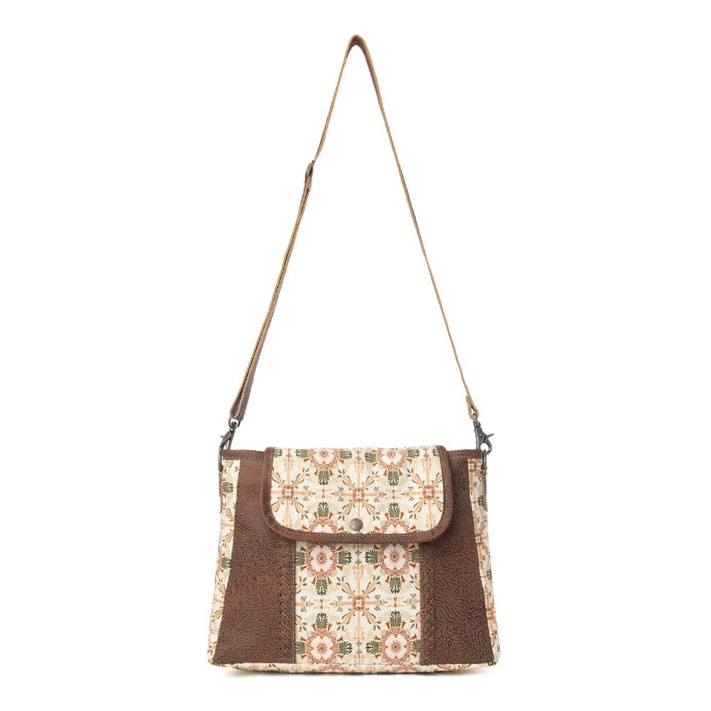 Myra Oakline Cotton & Leather Shoulder Bag in Oat Brown - Oat Brown - Thumbnail 4