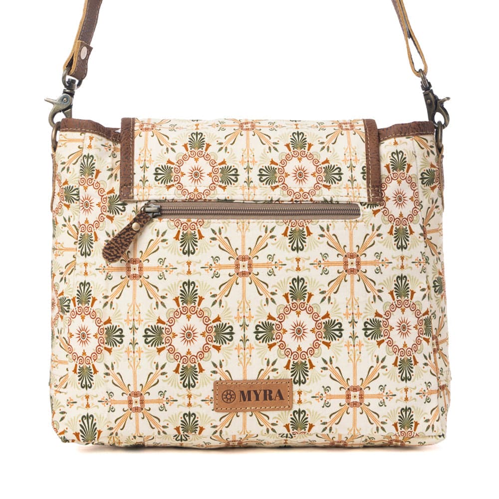 Myra Oakline Cotton & Leather Shoulder Bag in Oat Brown - Oat Brown - Thumbnail 3