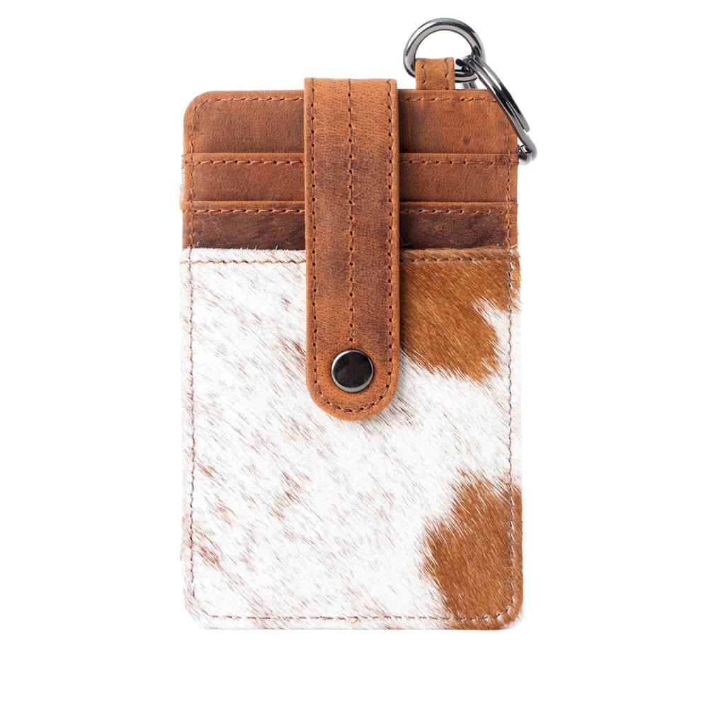 Myra Roper Card Holder for Women in brown with hair-on detail - Brown