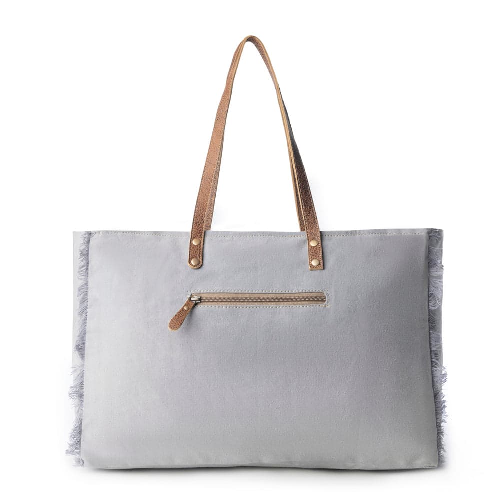 Myra Wild Compass Weekender Bag for Women in sage with vintage print detail - Sage - Thumbnail 3