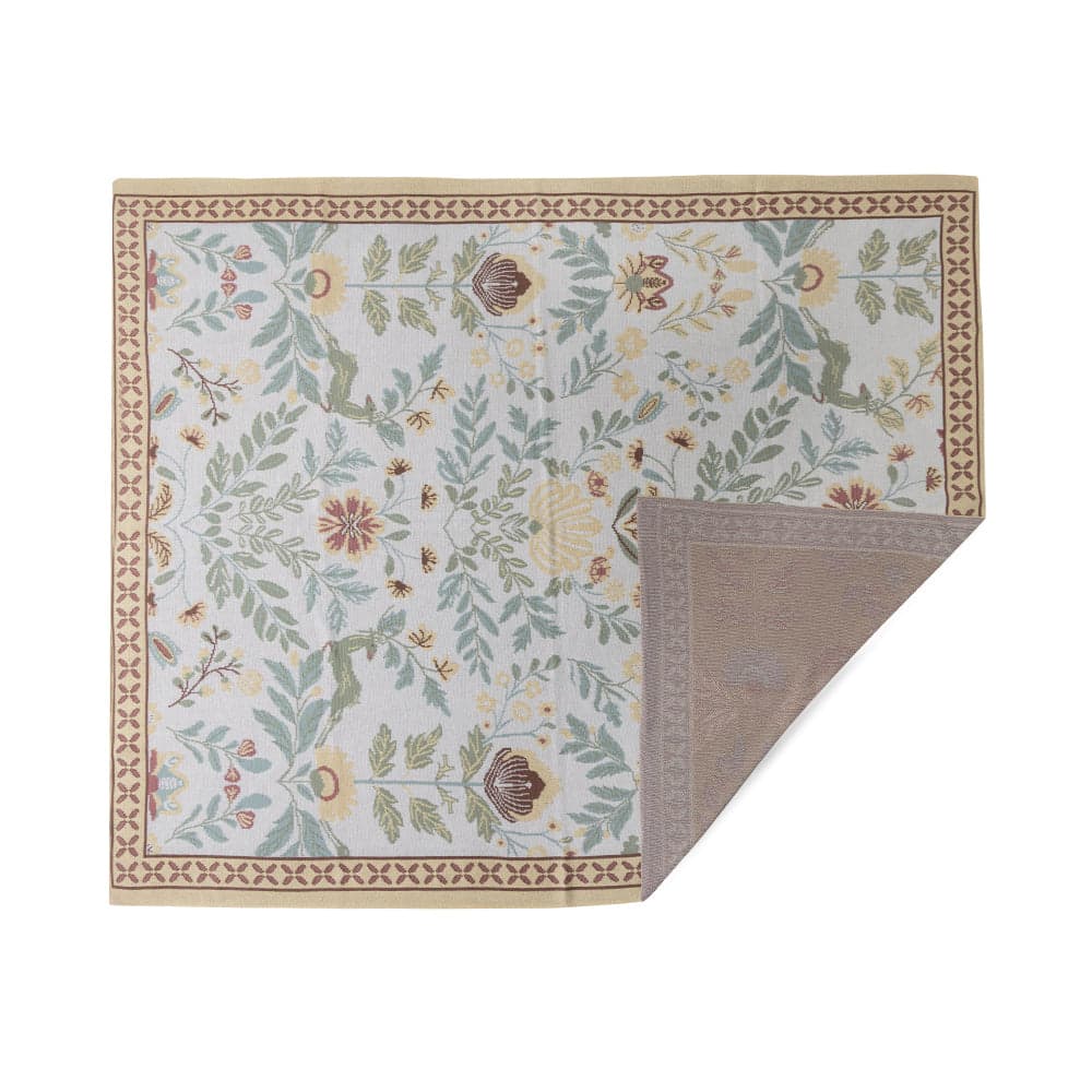 Myra Wildflower Haven Cotton Throw in Garden Ivory - Garden Ivory