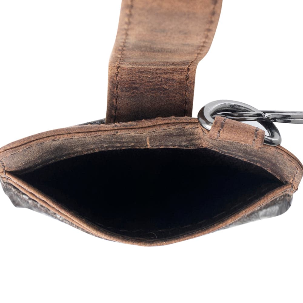 Myra Roper Card Holder for Women in black with hair-on detail - Black - Thumbnail 4