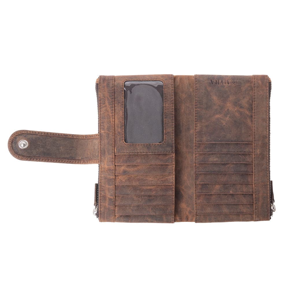 Myra Iron Hill Concho Leather Women’s Wallet in Ochre Veil - Ochre Veil - Thumbnail 4