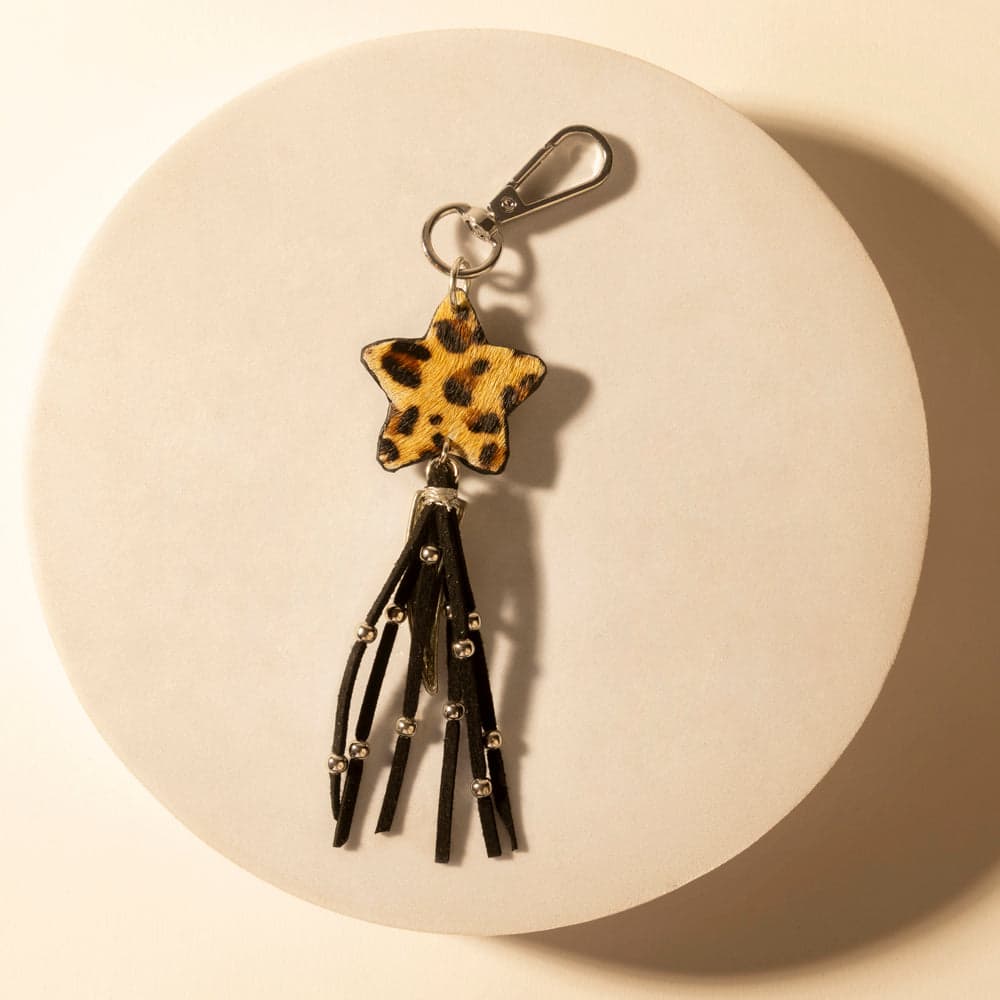 Myra Rodeostar Fringe Keychain in Desert Hide Mix - Desert Hide Mix - Thumbnail 2