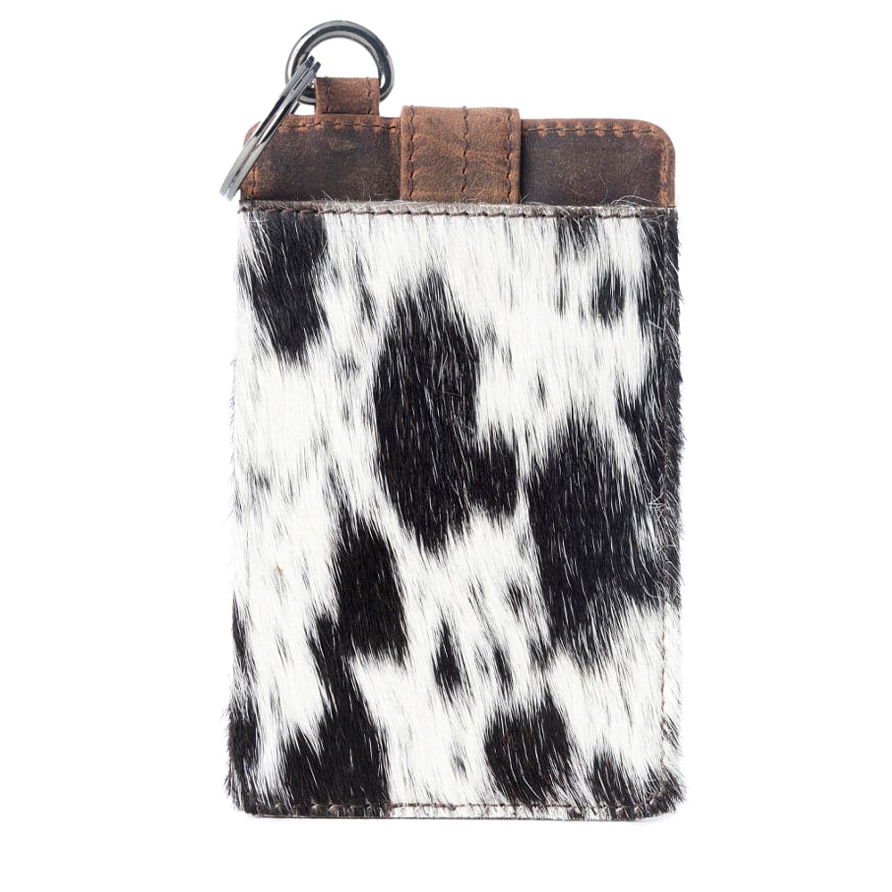 Myra Roper Card Holder for Women in black with hair-on detail - Black - Thumbnail 3